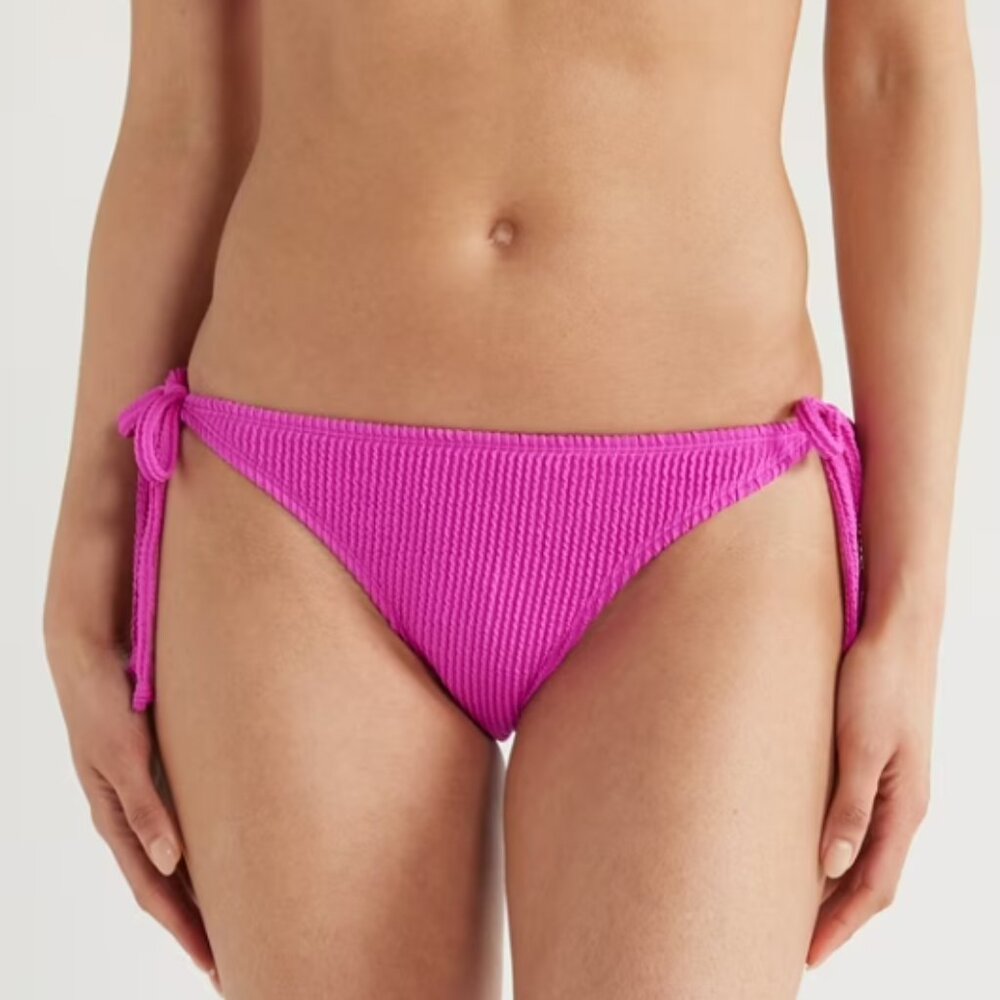 L*Space Ribbed Tie-Side Bikini Bottom Magenta Purple โ XL-NWOT w/hygiene sticker